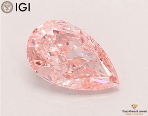 เพชรสีชมพูสดใส ระดับความสะอาด VVS2 ได้รับการรับรองจาก IGI น้ำหนัก 1.50 กะรัต ทรงลูกแพร์ ผลิตด้วยวิธี CVD สำหรับงานออกแบบเครื่องประดับตามสั่ง - Product Image 1