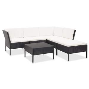 Conjunto de Muebles de Jardín en Negro y Crema - Product Image 1