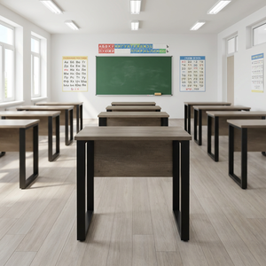 Bureau de travail robuste en acier au carbone pour la maison, table d'étude moderne en bois pour étudiants, bureau PC portable peu encombrant pour petits espaces Russie - Product Image 1