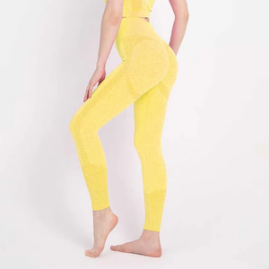 Wholesale Custom High Waisted Sports Workout Yoga Pants Leggings For Women Soft Gym Fitness Leggings - Product Image 5