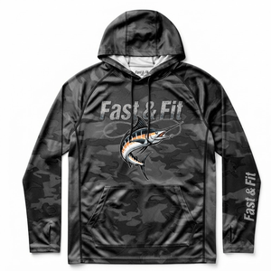 Long Sleeve Sun Protection <b>Lightweight</b> Outdoor Hiking Fishing Custom Quick Dry Polyester Sublimated Fishing <b>Hoodie</b> - Product Image 1