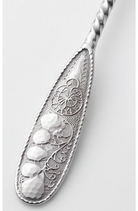 Cucharas de té plateadas con mango retorcido, diseño clásico, utensilios de servir duraderos con mango largo para ocasiones de boda - Product Image 2