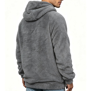 Sudadera con Capucha de Forro Polar Sherpa Cálida para Hombre y Mujer, Suave y Afelpada, para Invierno, con Bolsillo, Logotipo Personalizado, Ecológica, Venta al por Mayor - Product Image 4