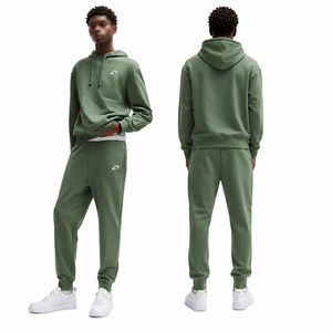 Wholesale Custom Logo Men's Tracksuit Soft 100% Cotton <b>Combed</b> Knit Jogger Outfit Streetwear Two Piece Hoodies OEM ODM Factory - Product Image 1