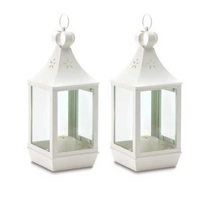 Classic American Design Shiny Gold Finished Metal Candle <b>Lantern</b> for Home & Christmas Decor Floor <b>Lantern</b> <b>Set</b> OF 2 Pcs - Product Image 3