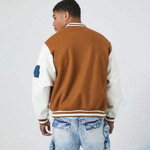 Custom Men's Casual Streetwear Varsity <b>Jacket</b> Letterman Style Embroidered Logo Casual Outdoor Sports Baseball Varsity <b>Jacket</b> - Product Image 2