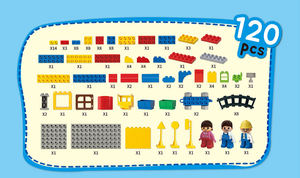 Juego de Bloques de Construcción de Trenes OXFORD para Niños Pequeños, Cubo de Almacenamiento, Kit de Juguetes de Construcción de Plástico ABS, Edades de 5 a 7 Años, Preescolar +3 Años, Corea - Product Image 5