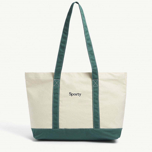 Bolsa de Tela Personalizada al por Mayor con Fuelle y Bolsillo, Logotipo OEM Impreso, Bolsa de Compras de Algodón con Impresión Digital - Product Image 1