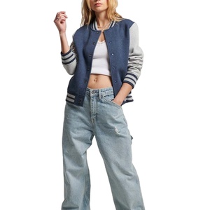 2025 Women's Comfortable Canvas Varsity Jacket for Adults Long Street Wear with Cotton Filling for Winter - Product Image 2