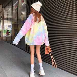 Abrigos de Mezclilla Personalizados de Alta Calidad para Mujer, Abrigo con Degradado de Color, Ropa de Calle a la Moda, Chaquetas Casuales para Dama - Product Image 2