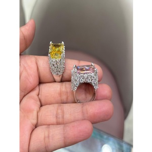 Stylish Premium Quality <b>Silver</b> Finish Zircon <b>Ring</b> For Function And Party <b>Wedding</b> Wear Collection For <b>Women</b> And Girls - Product Image 2