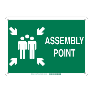 Panneau de signalisation Brady durable à haute visibilité pour les zones d'évacuation intérieures et extérieures - Product Image 3