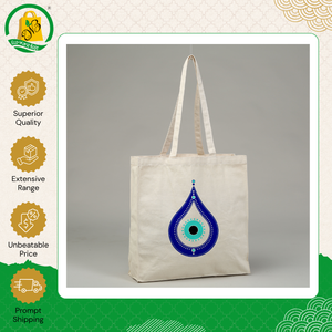 Fabricante Indio Vende Bolsas de Mano de Algodón de Calidad Superior, Recicladas, para Uso Diario, con Cierre de Cremallera y Asa Larga, Tamaño Mediano - Product Image 4