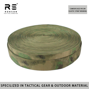 Sangles élastiques extensibles en polyester A-TACS-FG bandes élastiques imprimées camouflage boisé pour sac tactique et sac à dos - Product Image 4