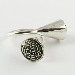 เม็ดกลองรูปธรรมดาเงิน925แหวนเงินแฮนด์เมดเงิน - Product Image 1