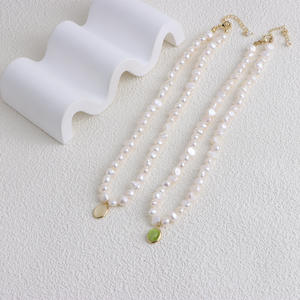 Collar de Perlas de Agua Dulce con Diseño de Ojo de Gato Verde, Personalizado, para Mujer, Moderno, Ligero y de Lujo - Product Image 1