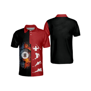 Billiard Player 3D Print Shirt Billiard Team Shirts for Men Pool Table Snooker Polo Shirts Custom Pool Men Jerseys - Product Image 1