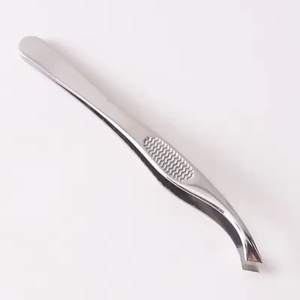 Pince à épiler professionnelle pour sourcils, pointe incurvée en acier inoxydable, réutilisable, légère, sûre pour l'épilation des poils et de la barbe, ANAAIF - Product Image 6