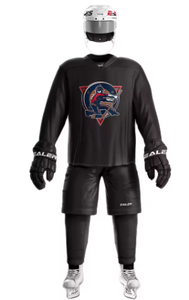 Maillot de hockey sur glace noir pour homme Anaheim Ducks, manches longues, col en V sublimé, évacuation de l'humidité, taille adulte - Product Image 5
