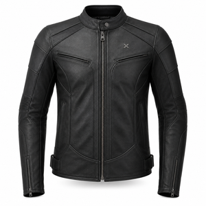 Blouson de moto en cuir Urban Sport |   Vert Forêt Charbon Noir |   Fabricant OEM ODM |   Qualité de conception haut de gamme |   Respirant - Product Image 1