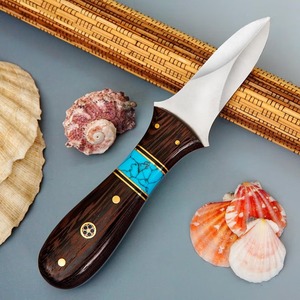 มีดแกะหอยนางรมสแตนเลส ด้ามไม้ ที่เปิดเปลือกหอย เครื่องมือครัวอาหารทะเล ขายส่ง - Product Image 5