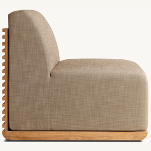 โซฟาเดี่ยวทำจากไม้สัก ดีไซน์เรียบง่ายทันสมัย พร้อมโฟมนุ่ม ทนทาน นั่งสบายเหมาะสำหรับการใช้งานในบ้าน - Product Image 3