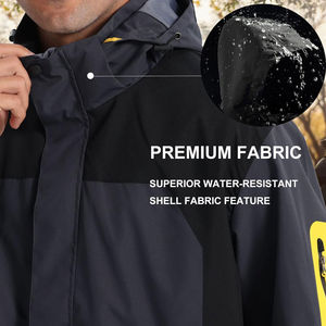 Chaqueta Impermeable y Transpirable para Hombre, con Capucha, para Invierno, Resistente al Viento, con Logotipo Frontal, 100% Nailon - Product Image 5