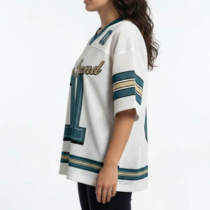 Custom American Football Jersey Women Oversized Mesh Shirt Baseball Style Sportswear Breathable Team Uniform OEM Service - Product Image 3