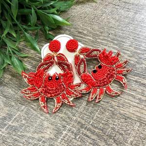 Pendientes de aro clásicos con bordado de cuentas de piedras preciosas, con cuentas ligeras colgantes, para bodas, festividades, accesorio de joyería étnica festiva - Product Image 2