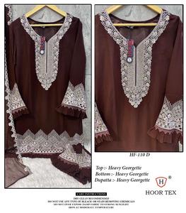 Trendy Eid Outfit Heavy Georgette Shalwar Kameez Set with Zarkan Work Top & Matching Bottom/Dupatta (XL-42/XXL-44) for Parties - Product Image 3