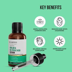 Dr Sheths Gulab & 6% Glycolic Acid & 5% Niacinamide Instant Brightening <b>Face</b> <b>Serum</b> | Normal to Oily Skin | Sensitive Skin | 30ml - Product Image 2