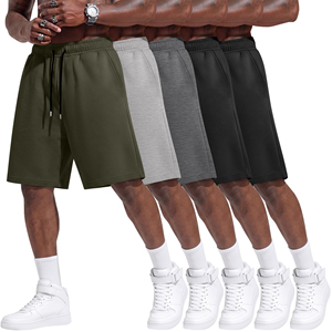 Shorts pour hommes en coton molletonné, décontractés, confortables, avec cordon de serrage, doux, pour la gym, le sport et le quotidien. - Product Image 6