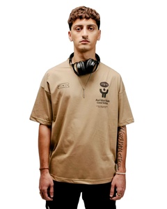 T-shirt graphique surdimensionné à épaules tombantes du fabricant 230 GSM 100% sérigraphie en coton peigné T-shirts écologiques pour hommes - Product Image 5