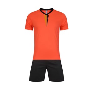 Ensemble d'uniformes de football à séchage rapide, col en V, nom et numéro personnalisés, logo d'équipe, maillot de football hautement élastique pour adultes et enfants - Product Image 6