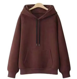 เสื้อฮู้ดสีดำสุดฮิต ทรงปกติ ผ้าฝ้ายฟลีซ 100% มีกระเป๋าจิงโจ้ สไตล์ลำลอง สตรีทแวร์ เสื้อฮู้ดแบบมีฮู้ด - Product Image 1