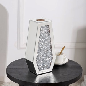 Vase de table en fer martelé craquelé transparent de luxe, support décoratif pour fleurs, pour salon, vente en gros, moderne, élégant et stylé - Product Image 3