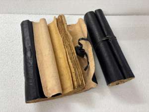 สมุดบันทึกหนังลายวินเทจพร้อมขอบกระดาษทำมือแบบดั้งเดิม กระดาษฝ้ายทำมือ สมุดจดบันทึกแบบโบราณ - Product Image 5