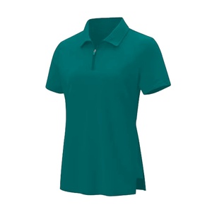Polo de golf pour femmes, manches courtes, anti-transpiration, haut de sport athlétique, séchage rapide, pour femmes, décontracté - Product Image 1
