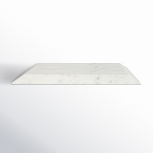 Plateau en marbre blanc carré élégant Plateau de service en pierre naturelle durable pour la décoration intérieure et le rangement de la cuisine - Product Image 1