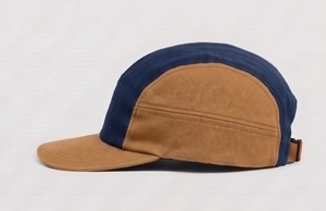 Gorra de béisbol unisex con bloques de color azul marino y marrón, estilo casual, ajuste regulable, para primavera y otoño - Product Image 4