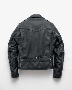 Veste moto en cuir véritable noir pour homme de qualité supérieure, fermeture éclair, col rabattable, coupe classique, style automne, vente en gros - Product Image 2