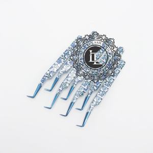 แหนบเคลือบกระดาษผีเสื้อจุดสีน้ำเงิน90องศา9มม. ทำด้วยมือสแตนเลสด้ามจับเรียบ - Product Image 3