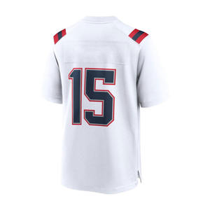 Maillots de football américain sublimés personnalisés pour hommes, t-shirts courts, numéros personnalisés, graphiques en strass, t-shirts pour hommes à col en V. - Product Image 1