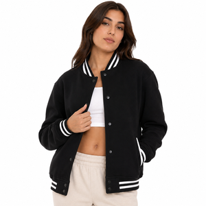 trendy woman <b>varsity</b> <b>jacket</b> featuring a classic sporty look comfortable fit and premium feel for casual wear and street style ou - Product Image 1