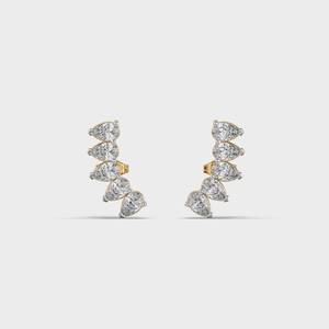 Pear Cut Diamond <b>Stud</b> <b>Earrings</b> 14K Gold Plated Claw Setting Luxury Women's Everyday Wear Jewelry <b>Earrings</b> - Product Image 2