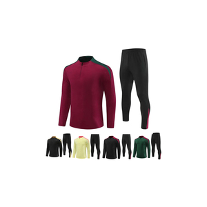 Ensemble de survêtement de football teint en pièce de haute qualité pour l'automne, respirant, pour l'entraînement et le jogging, avec logo personnalisé, léger, pour hommes - Product Image 1