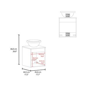 Mobile bagno sospeso Clyde bianco a una anta con lavabo Wessel e un ripiano, ampio spazio contenitivo - Product Image 4