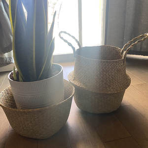 Handwoven Coastal <b>Storage</b> Decorative <b>Basket</b> <b>Seagrass</b> Collection - Product Image 6