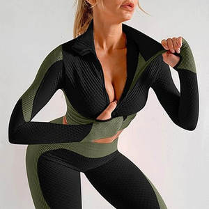 Ensemble 2 pièces pour femme, coton, fibre de bambou, élasthanne, respirant, écologique, anti-plis, avec logo personnalisé, idéal pour le sport et le yoga – Vente chaude - Product Image 5