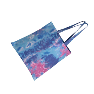 Top Quality Custom Logo And Size Tie Dye Cotton Canvas Tote <b>Bag</b> Contrast Color Shopping Shoulder <b>Bag</b> For Daily Travel - Product Image 2